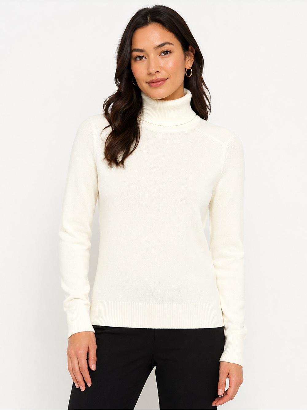 396. Anne Klein Ivory Turtleneck Sweater